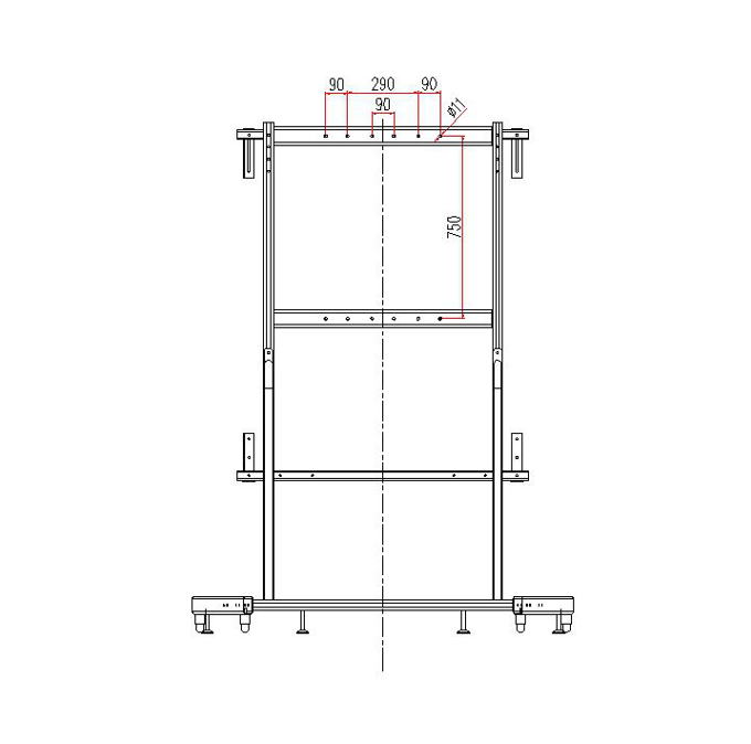 Estand móvil para pizarras interactivas para uso con proyectores 1