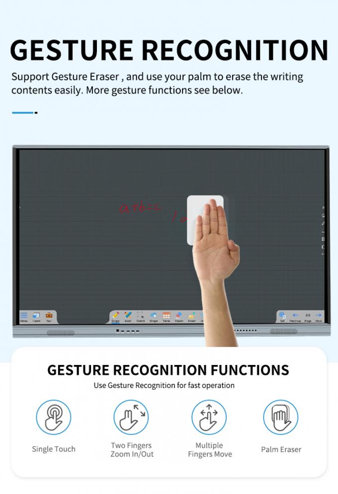 Iboard Nuevo producto 98" 4K Smart Display Interactivo Display de panel plano de gran tamaño pantalla táctil Monitor para sala de reuniones 4