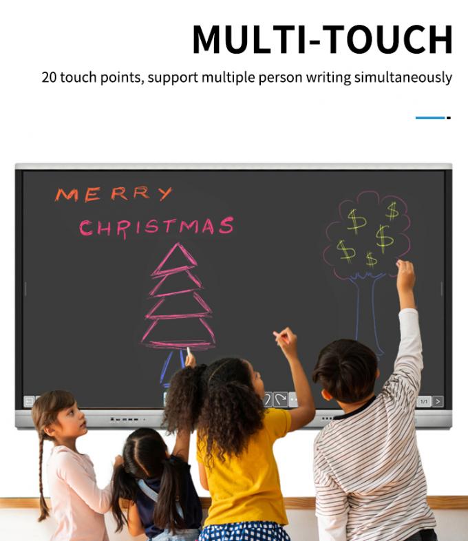 Iboard Nuevo producto 98" 4K Smart Display Interactivo Display de panel plano de gran tamaño pantalla táctil Monitor para sala de reuniones 5