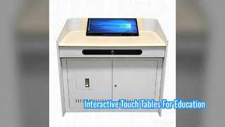 Mesa interactiva con pantalla táctil para educación y reuniones