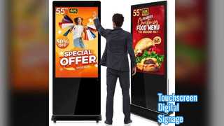 Señalización digital con pantalla táctil de 75 pulgadas para comercio minorista