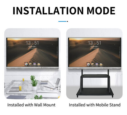 Monitor de pantalla táctil interactiva de 75 pulgadas con 20/40 puntos táctiles y tecnología táctil infrarroja para la enseñanza escolar y reuniones de oficina