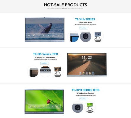 Monitor multi de la pantalla del tacto LED de la pantalla plana 4K Android 11 interactivos del LCD con la ranura de OPS para la educación