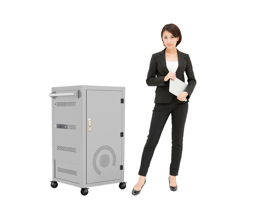Gabinete de carga de carga de carga de IPad del almacenamiento de la cámara acorazada del carro de punto dos de la carretilla inalámbrica pública de la cerradura