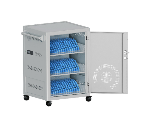 Gabinete de carga de carga de carga de IPad del almacenamiento de la cámara acorazada del carro de punto dos de la carretilla inalámbrica pública de la cerradura