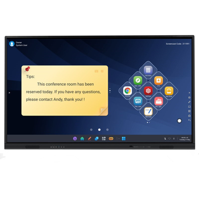 FCC baja ROHS del CE de la radiación de la aleación de aluminio del monitor interactivo de la pantalla táctil