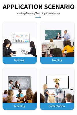 Pizarra interactiva LED de 65 pulgadas, panel plano inteligente Android, 20/40 puntos táctiles, infrarrojos, color negro