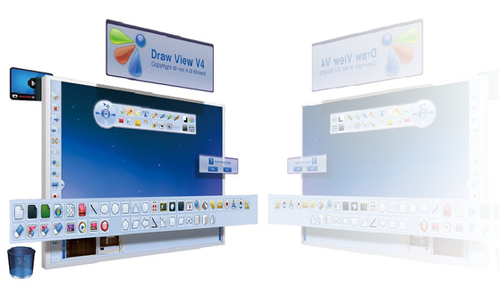 Escribiendo a software Digitaces infrarrojas Whiteboard interactivo tablero elegante para enseñar a 10/20 punto