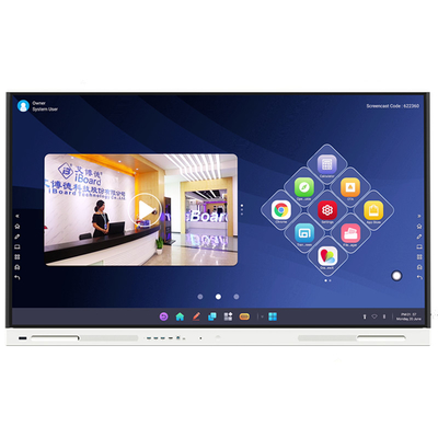 86" panel táctil infrarrojo interactivo de la pantalla plana 32G del IR para la educación