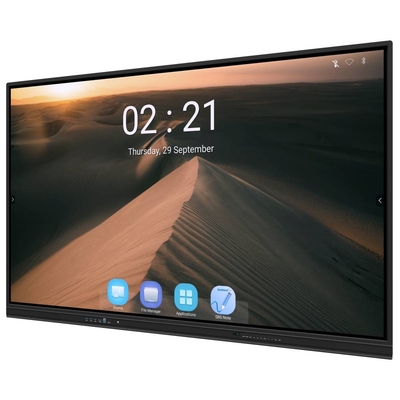 Android 13 IR Interactivo Whiteboard Finger Touch 65 75 86 pulgadas 4K Smart Panel Display con wifi RJ45 compartición inalámbrica desde pad/teléfono/ordenador portátil para reuniones de oficina escolar