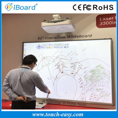 IBoard Interactivo Robusto Tabla blanca Humedad de trabajo 0% a 90% Diseño de apariencia hermosa