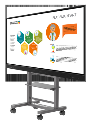 Tableros inteligentes de 98 pulgadas interactivos de panel plano para pantallas de oficinas escolares