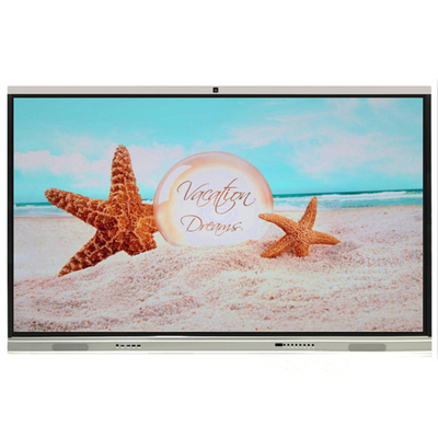 65 pulgadas Interactivo pantalla táctil monitor Placas inteligentes con micrófono de cámara OPS