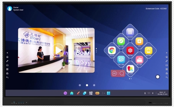98 pulgadas Todo en uno Interactivo pizarra Smart tablero para la escuela de la oficina