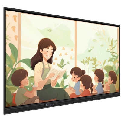 Todos en uno tablero interactivo 65 75 86 pulgadas reproductor multimedia multi toque puntos IR Smart TV tablero para la oficina de formación