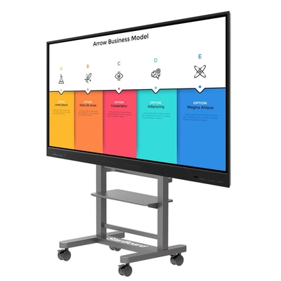 Panel plano interactivo de 98 pulgadas 65/ 86 /75 pulgadas Tablas interactivas 4K con micrófono de matriz opcional