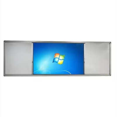 Pantalla plana interactiva de 75 pulgadas con pantalla táctil con pizarra deslizante