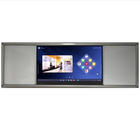 Pantalla plana interactiva de 75 pulgadas con pantalla táctil con pizarra deslizante