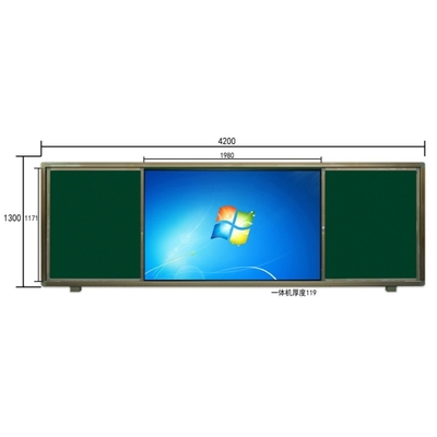 Pantalla plana interactiva de 75 pulgadas con pantalla táctil con pizarra deslizante
