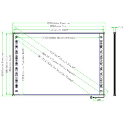 Tabla interactiva de 85 pulgadas 10 puntos puntos de contacto para reuniones de capacitación de enseñanza de la escuela