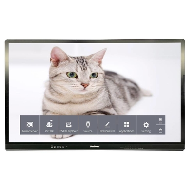 Tabla LCD capacitiva con toque táctil de 65 pulgadas 4K 3840*2160 Monitor de vidrio templado anti-reflejo Sin sistema para TV Centro comercial de la escuela