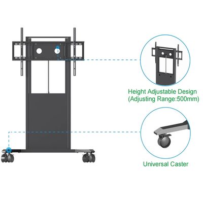 Estante de tablero interactivo Estantes de televisión de pie de piso electrónico adecuado para el tamaño 65/75/86 pulgadas