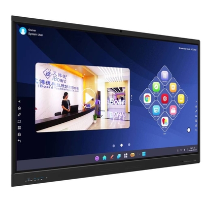 Tabla inteligente interactiva 4K Ultra HD con altavoz de montaje en la pared Micrófono de cámara integrado en todo en un PC Tabla para educación