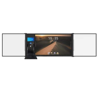 Cámara de reconocimiento facial de voz AI integrada en pizarra interactiva con pantalla táctil múltiple de 75 pulgadas Android Windows System