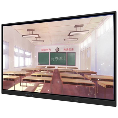 86 pulgadas Android 13 20 puntos táctiles 220V Fuente de alimentación Interactiva pantalla táctil 4K Tabla blanca con cámara micrófono para la educación