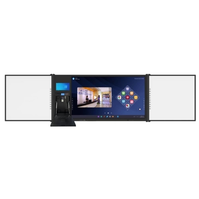 Display de panel plano interactivo de 75 pulgadas Android Windows todo en uno con 20 puntos táctiles 13MP cámara y visualizador de 6Mic