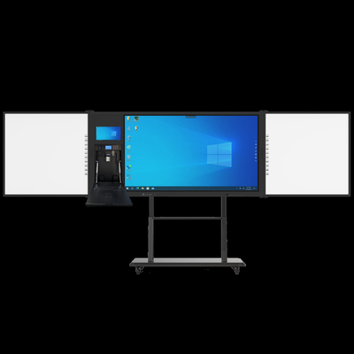 Display de panel plano interactivo de 75 pulgadas Android Windows todo en uno con 20 puntos táctiles 13MP cámara y visualizador de 6Mic