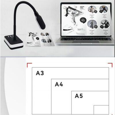 Visualizador conectado a USB Escáner de cámara de documentos tamaño A3 A4 A5