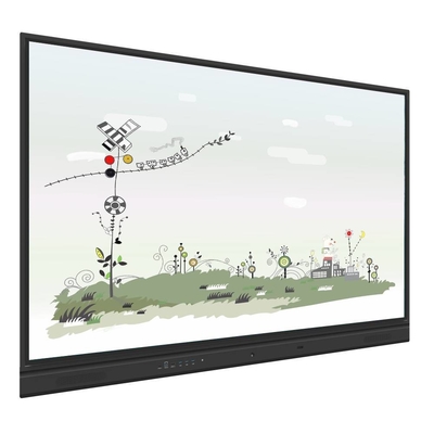 LED Interactivo Tablero 98 pulgadas Android 14 Wifi HDMI VGA DP 50 puntos con software de enseñanza para niños de primaria