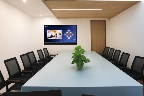 Display de panel plano interactivo, de tamaño: 55'/65'/75'/86', marco de aluminio ((revestimiento de pintura o superficie metálica), cubierta de acero, vidrio templado, transición digital para salones de clases y reuniones