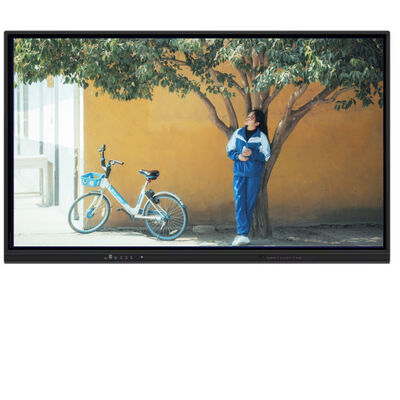 Panel plano interactivo inteligente de 65 pulgadas con resolución 4K y pantalla multitáctil para escuelas y conferencias