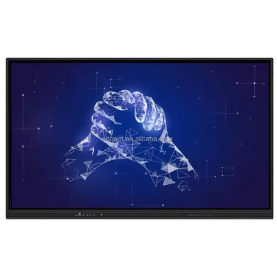 Panel plano interactivo inteligente de 65 pulgadas con resolución 4K y pantalla multitáctil para escuelas y conferencias