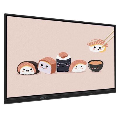 4K 65 75 86 98 110 pulgadas Panel templado antirreflejo Interactivo Smart Whiteboard IR Monitor Super Slim Cuadro de computadora monitor para evento de capacitación de reuniones escolares