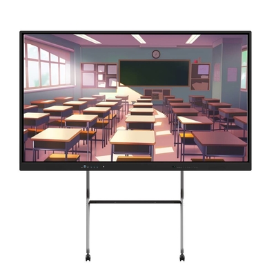 4K 65 75 86 98 110 pulgadas Panel templado antirreflejo Interactivo Smart Whiteboard IR Monitor Super Slim Cuadro de computadora monitor para evento de capacitación de reuniones escolares