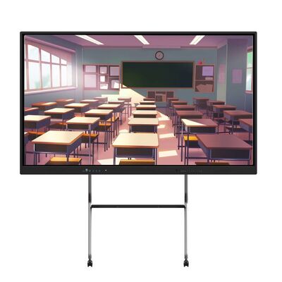 4K 65 75 86 98 110 pulgadas Panel templado antirreflejo Interactivo Smart Whiteboard IR Monitor Super Slim Cuadro de computadora monitor para evento de capacitación de reuniones escolares
