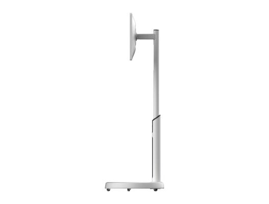 Venta de fábrica 32 pulgadas blanco cargable ktv restaurante mostrando sala escenario touch paneles android tableta con ruedas móviles una cámara y altavoces