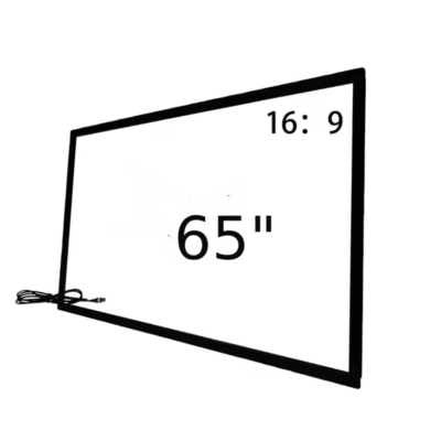 Cuadro abierto IR 19 32 55 65 pulgadas cuadro táctil opcional con vidrio templado y cable de conexión USB para aplicación de monitor de televisión de señalización de tótem de quiosco