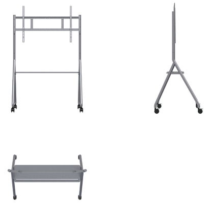IBoard 55-86 pulgadas Disponible Televisión móvil soporte de suelo TV carro de carrito Todo en uno pantalla con ruedas