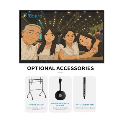 55 65 75 86 98 pulgadas 4K LCD Interactivo Tablero Táctil Smart Screen Sala de clases Tablero electrónico Digital Tablero inteligente para la enseñanza