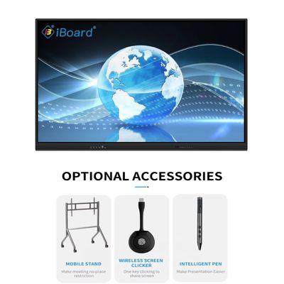 65 75 86 98 110 Pulgadas 4K LCD Interactivo Smart Board Panel táctil Smart Screen para el aula Tabla electrónica Digital Tabla inteligente para la enseñanza
