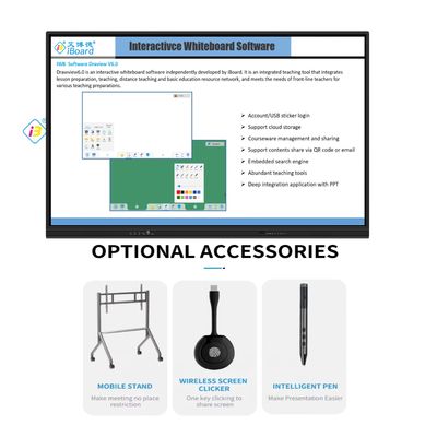 Tamaño grande 98 pulgadas 4K LCD Interactivo Smart Board Panel táctil Smart Screen para el aula Tabla electrónica Digital Tabla inteligente para la enseñanza