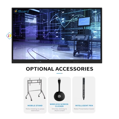 65 75 86 98 pulgadas 4K LCD Interactivo Tablero Táctil Smart Sala de clase Tablero electrónico Digital Tablero inteligente para la enseñanza