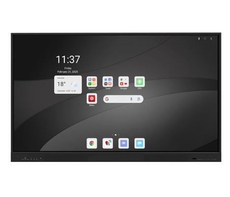 Android de gama alta (16+256GB) 75 pulgadas Interactivo Panel plano Apoyo sistema dual