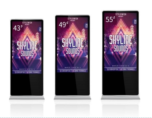 55 pulgadas pantalla táctil quiosco señalización digital publicidad comercial
