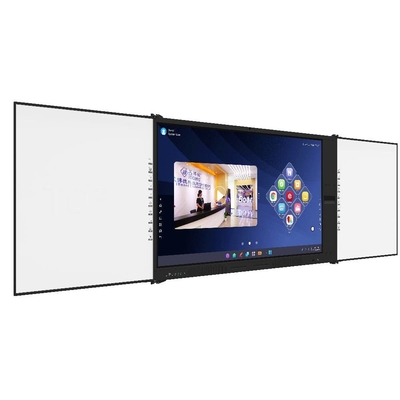 Tablero inteligente de dos lados negro verde con 75 86 pulgadas Android tablero táctil con cámara micrófono escáner de documentos móvil soporte para la oficina educación escolar