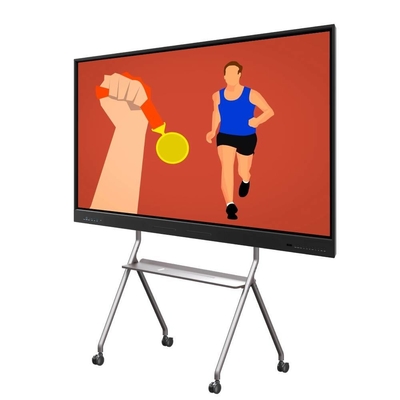LED Interactive Whiteboard 86 98 110 pulgadas Android 13 14 LCD Smart Board Respuesta 5-8 ms software de reunión compatible con cámara y micrófono y soporte móvil